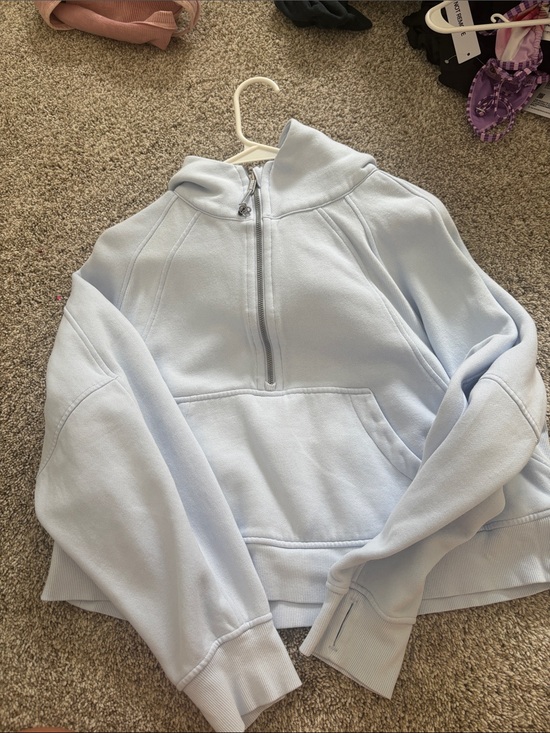 lululemon athletica Tops - lululemon athletica Light Blue Half-Zip Hoodie